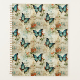 Vintage Schmetterlinge und Blume (12) Planer