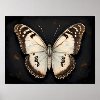 Vintage Schmetterlingeleganz, zeitlose Natur Poster