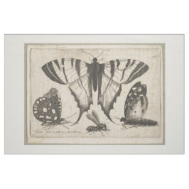 Vintage Schmetterlings-Wespe-Insekten-Tapisserie Stoff