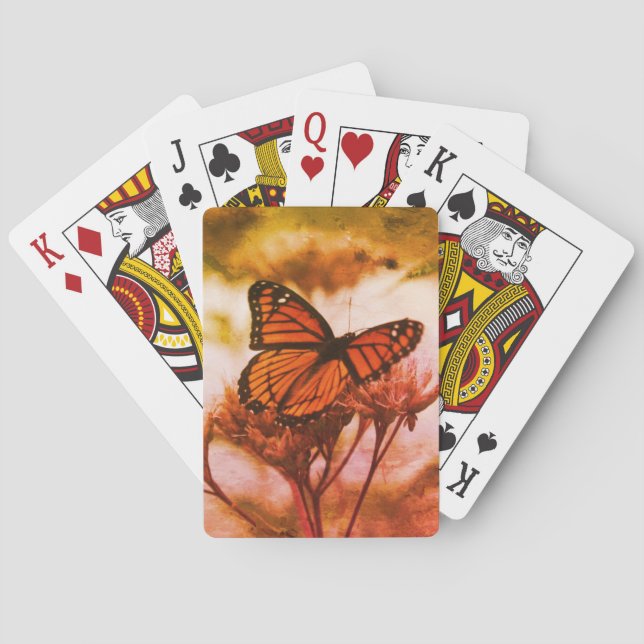 Vintage Schmetterlingsspielkarten Spielkarten (Rückseite)