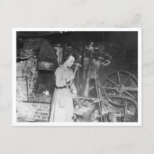 Vintage Schmiedin arbeitet 1920 Postkarte