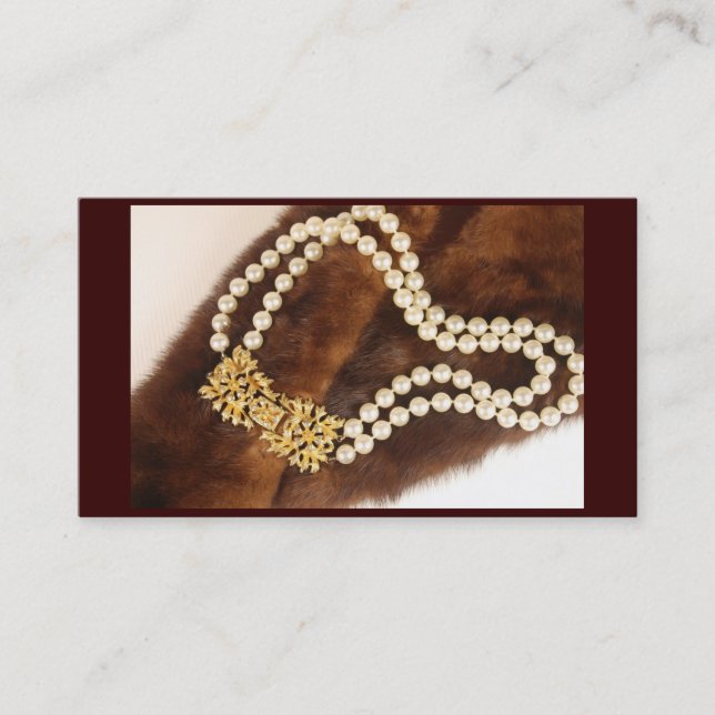 Vintage Schmuck-Geschäfts-Karte Visitenkarte (Vorderseite)