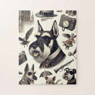 Vintage Schnauzer-Illustration