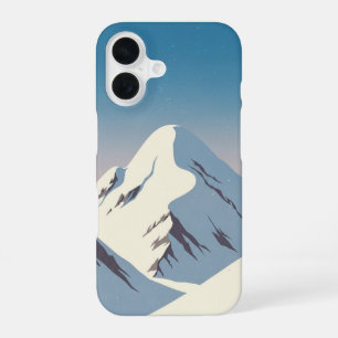 Vintage Schneeberge iPhone 16 Hülle