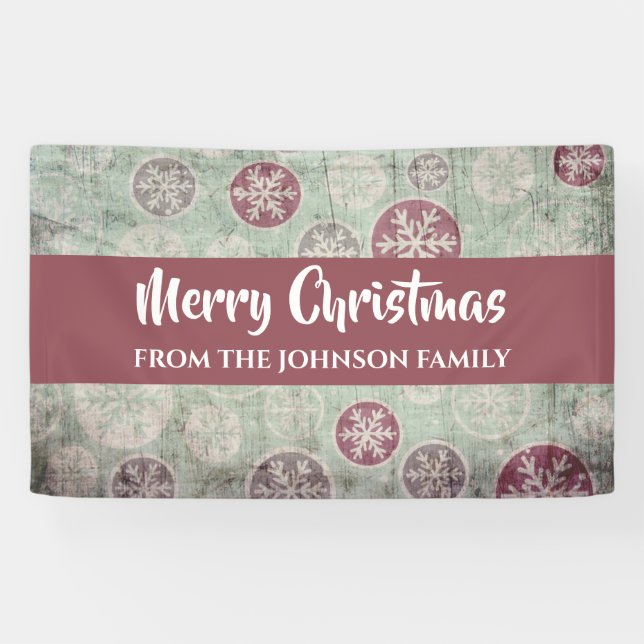 Vintage Schneeflocken Banner (Horizontal)