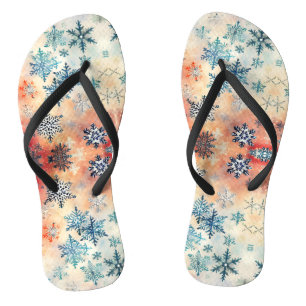Vintage-Schneeflocken-Muster - Flip Flops