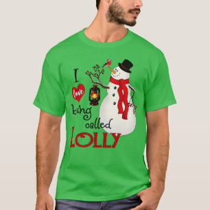 Vintage Schneeflocken Snowman I Liebe wird Lol gen T-Shirt