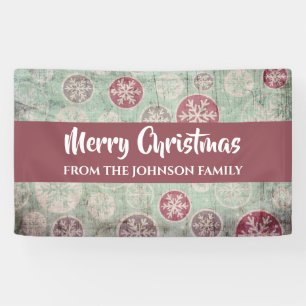 Vintage-Schneeflocken-Weihnachten Banner