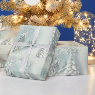 Vintage Schneelicht Geschenkpapier
