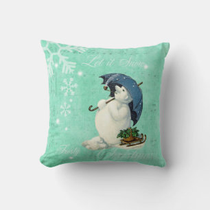 Vintage Schneemann Kissen