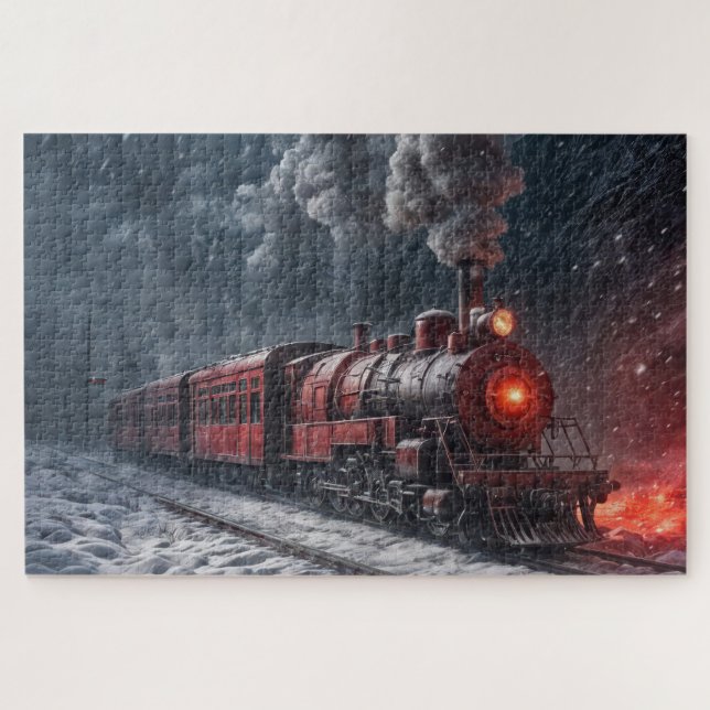 Vintage-Schneezug (Horizontal)