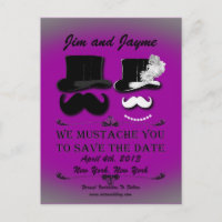 Vintage Schnurrbart Save The Date