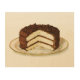 Vintage Schokolade gefror Schicht-Kuchen 10" x 8" Holzwanddeko (Vorderseite)