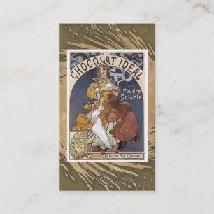 Vintage-Schokoladen-Geschäftskarte Visitenkarte