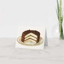 Vintage Schokoladenbackkarte Karte