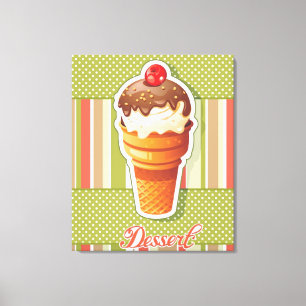 Vintage SchokoladenEiscreme Leinwanddruck