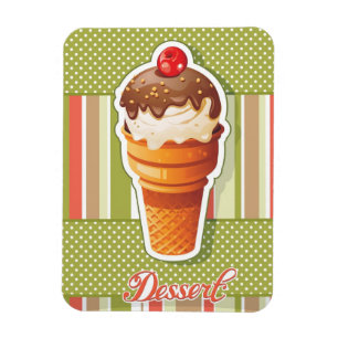 Vintage SchokoladenEiscreme Magnet