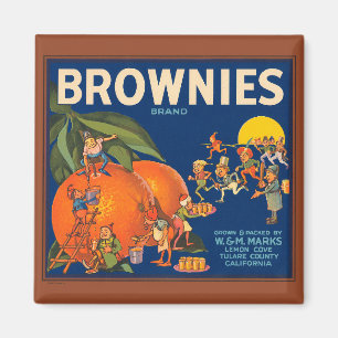 Vintage Schokoladenkuchen-orange Magnet
