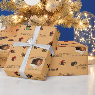 Vintage-Schokoladenmuster-Geschenkpapier Geschenkpapier