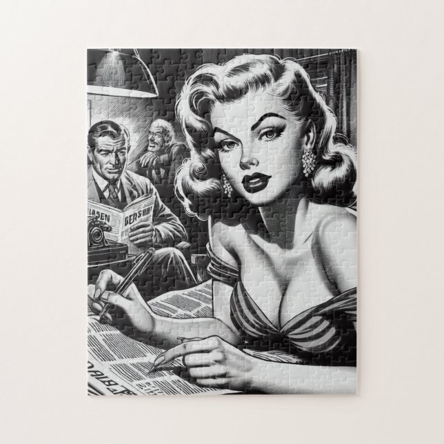 Vintage schöne FrauenIllustration (Vertikal)