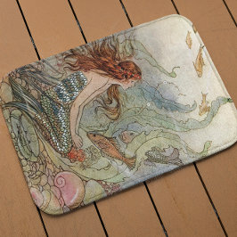 Vintage schöne Girly Meerjungfrau Badematte