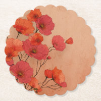Vintage schöne rote Mohnblumen