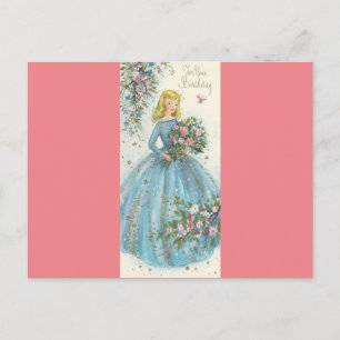 Vintage-Schönheit Geburtstag Postkarte