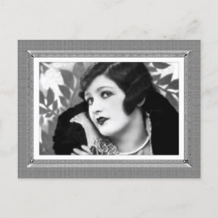 Vintage Schönheit - Glamour - in Schwarzweiß Postkarte