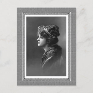 Vintage Schönheit - Hoffnung - in Schwarzweiß Postkarte