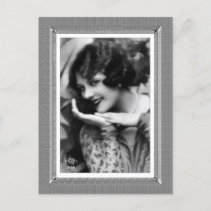 Vintage Schönheit - Starlet - schwarz-weiß Postkarte