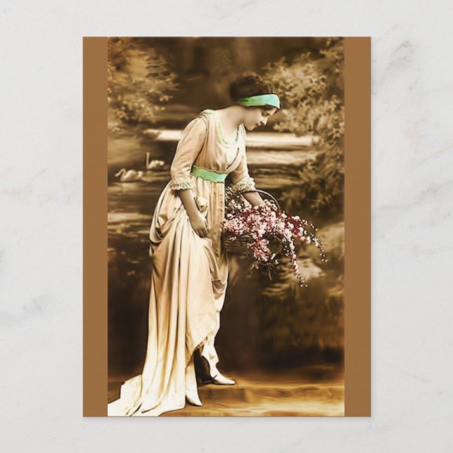 Vintage Schönheit VII Postkarte (Vorderseite)