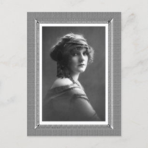 Vintage-Schönheit - Zigeunerin - in Schwarzweiß Postkarte