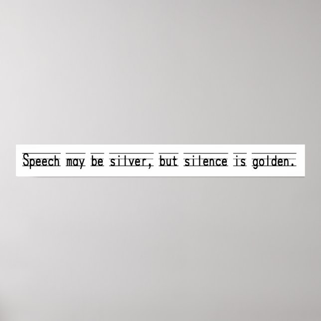 Vintage Schoolroom Proverb Poster (Vorne)