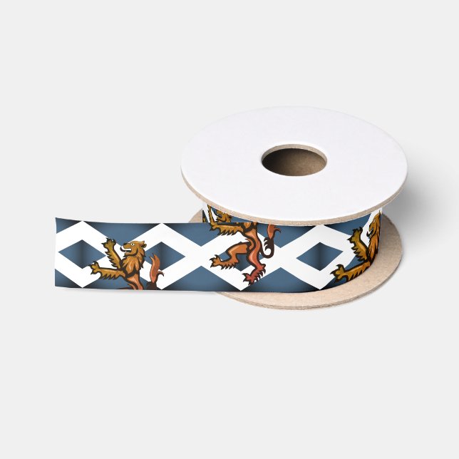 Vintage schottische Flagge & Schottland Rampant /s Satinband (Spule)