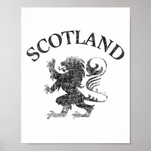 Vintage Schottischer Lion Rampant Scotland Fahne R Poster