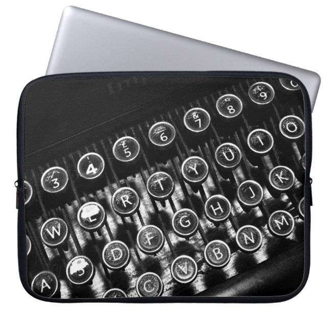 Vintage Schreibmaschine Laptopschutzhülle (Vorderseite)