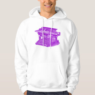 Vintage Schreibmaschine - Lila Hoodie