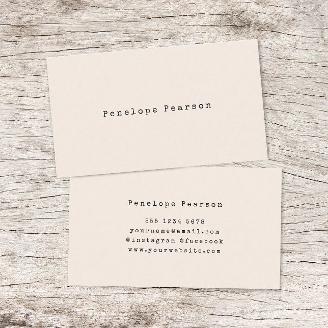 Vintage Schreibmaschine Minimalistisch Simple Crea Visitenkarte (Von Creator hochgeladen)