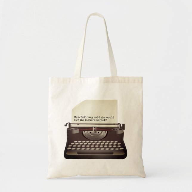 Vintage Schreibmaschine mit leerem Papier Tragetasche (Vorne)