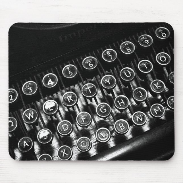 Vintage Schreibmaschine Mousepad (Vorne)