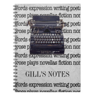 Vintage Schreibmaschine Notizblock