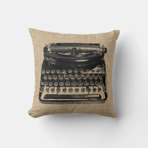 Vintage Schreibmaschine Pillow Kissen
