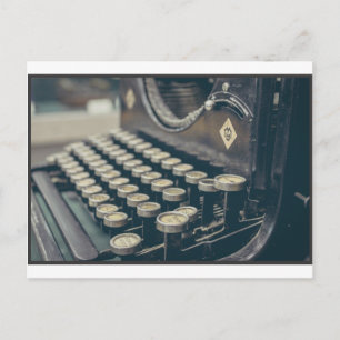 Vintage Schreibmaschine Postkarte