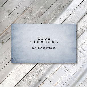 Vintage Schreibmaschine Schriftart Blue Paper Visitenkarte