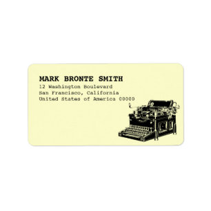 Vintage Schreibmaschinen-Aufkleber-Adresse Adressaufkleber