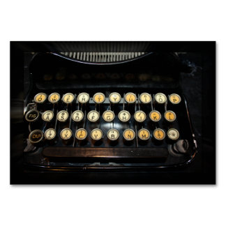 Vintage-Schreibmaschinen-Tastatur Tischnummer