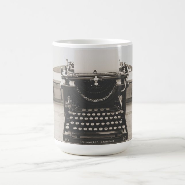 Vintage Schreibmaschinenfotografie Kaffeetasse (Mittel)