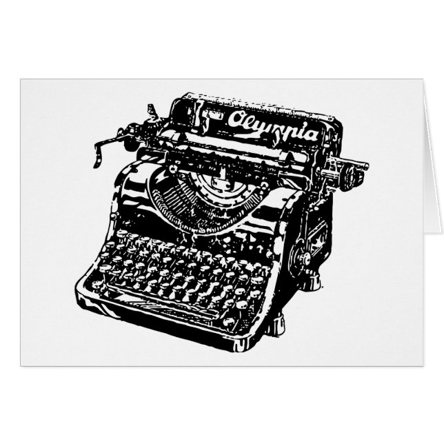 Vintage Schreibmaschinenkarte (Vorderseite (Horizontal))