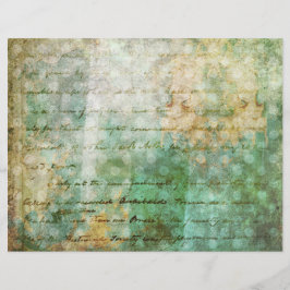 Vintage-Schreibpapier salbeigrün gold