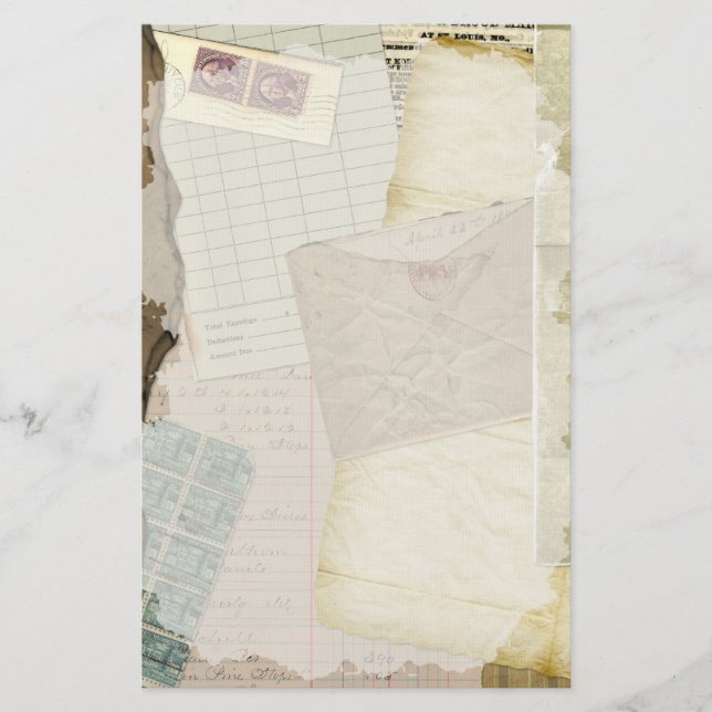 Vintage Schreibwaren Briefpapier (Vorderseite)